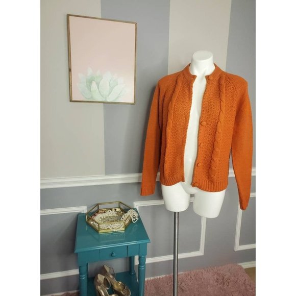 Women Knit Cardigan, 60s Cardigan - Picture 1 of 6